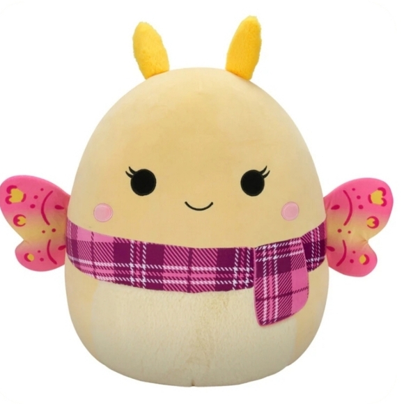Rare 20 Inch Miry the Yellow Moth With Plaid Scarf Squishmallow 20” NWT